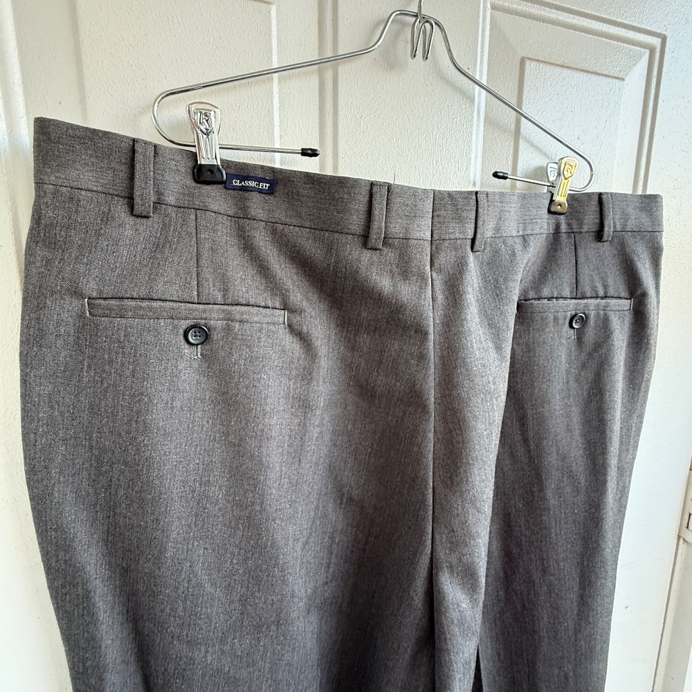 Joseph & Feiss Charcoal Gray Dress Pants | Men’s 44R | NWT | Unfinished Hem - Picture 3 of 9